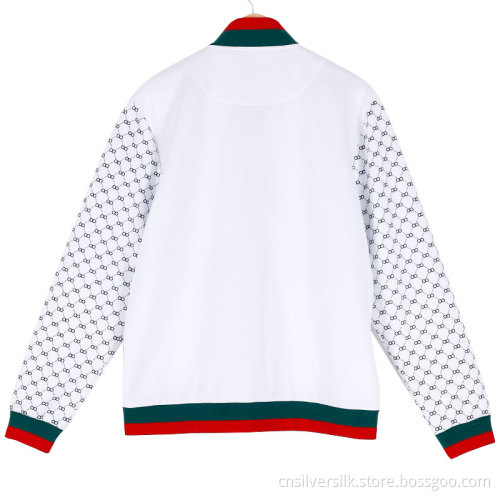 Ny ankomst män sport tracksuit zip anpassad logotyp